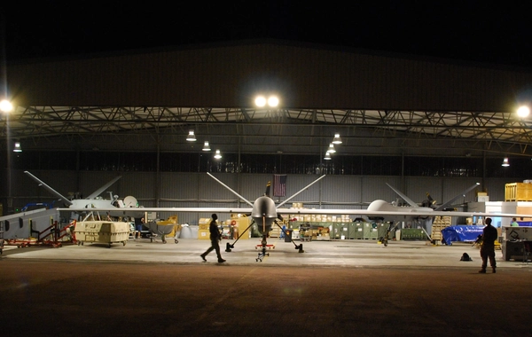 MQ9 reapers in hangar